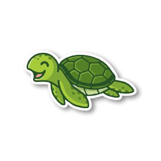 474 - استیکر لاکپشت کد 474